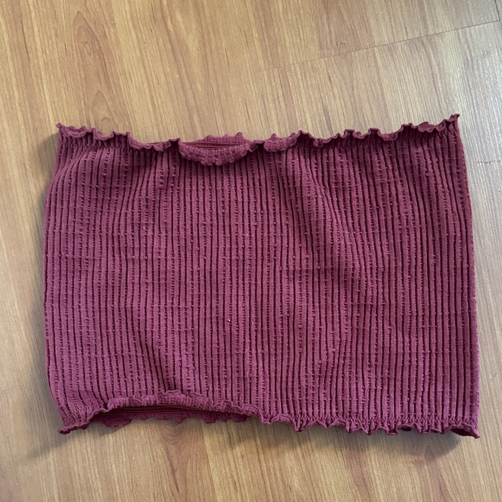 H&M Ribbed Rust Crop Top - Picture 2 of 2